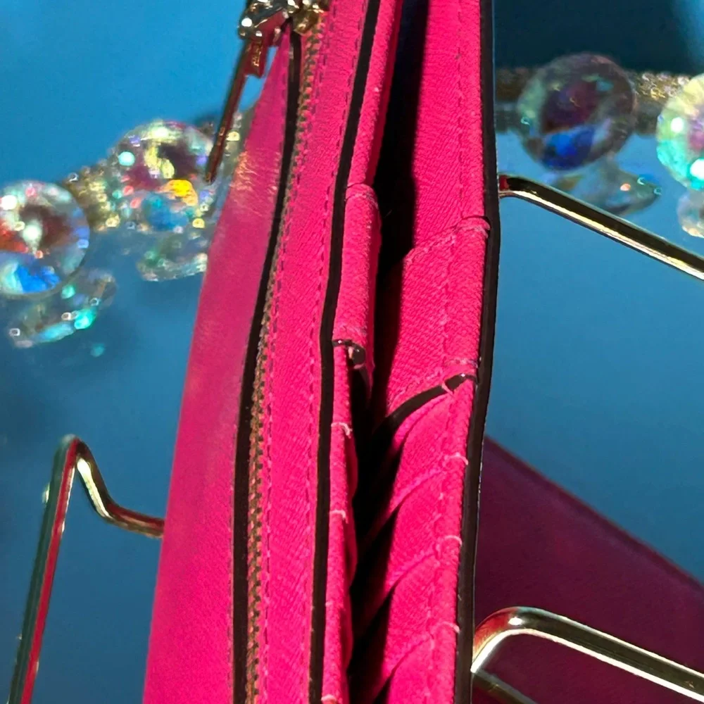 Kate Spade Pink Wallet Sleek Design 7” x 4” Like new - Picture 4 of 15